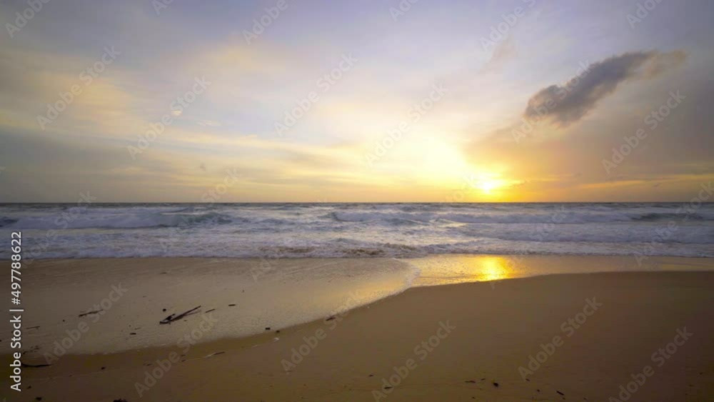 Amazing dramatic sunset sky Nature and travel concept video. Beautiful Sunset tropical beach sea shot on high quality camera on tripod Location: Phuket Thailand. Amazing dramatic sunset sky Nature and travel concept video. Beautiful Sunset tropical beach sea shot on high quality camera on tripod Location: Phuket Thailand.