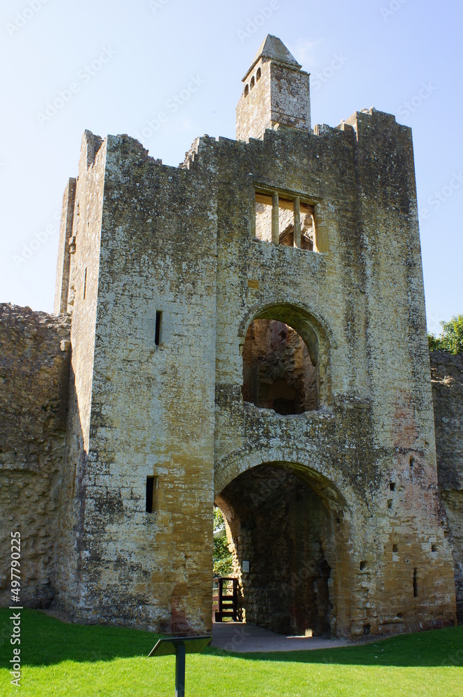 Castleton, Sherborne, Dorset (UK): Sherborne Old Castle, interior of the gatehouse Castleton, Sherborne, Dorset (UK): Sherborne Old Castle, interior of the gatehouse