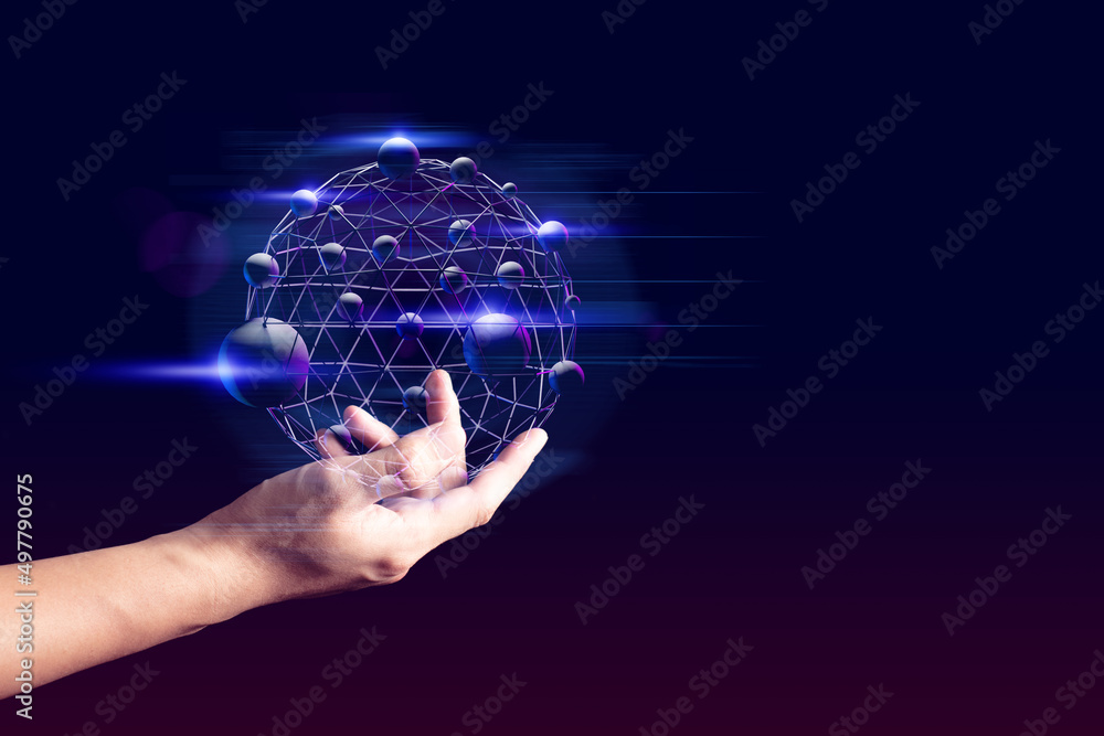 hand and robotic ai brain cpu creative and social network cyber connect in human meet data deep learning concept, computer cup system hand and robotic ai brain cpu creative and social network cyber connect in human meet data deep learning concept, computer cup system