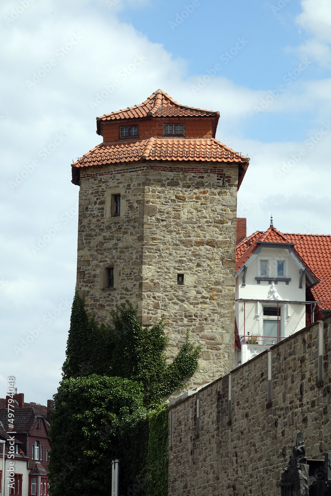 Haspelmathturm an der Stadtmauer in Hameln