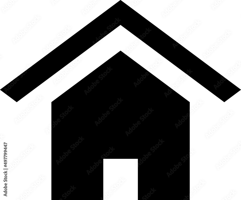 Normal house icon shape vector