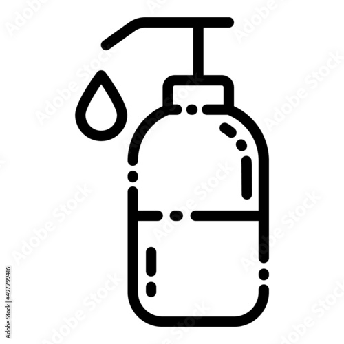 Disinfector Dispenser Flat Icon Isolated On White Background