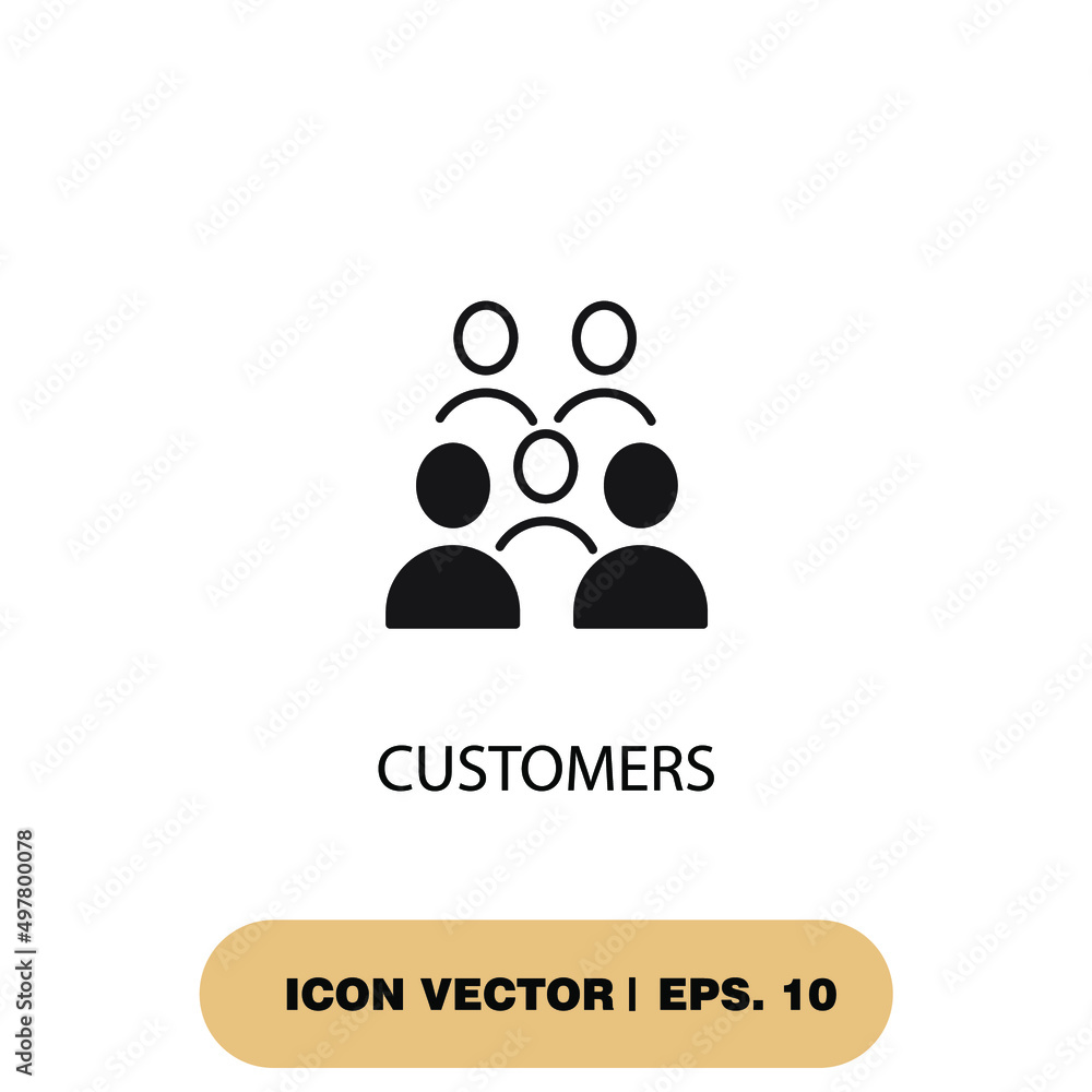 customers icons  symbol vector elements for infographic web