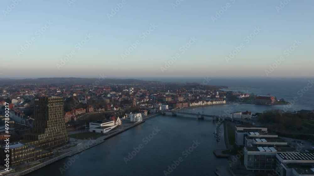 Aerial panoramic cityscape of Sonderborg (Dan. Sønderborg), city in Southern Denmark
Aerial panoramic cityscape of Sonderborg (Dan. Sønderborg), city in Southern Denmark
