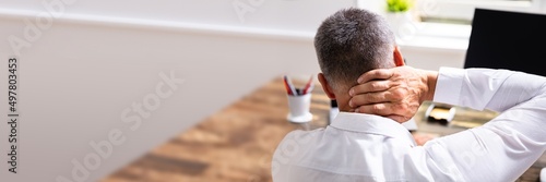 Fotografija Businessman Suffering From Neck Pain