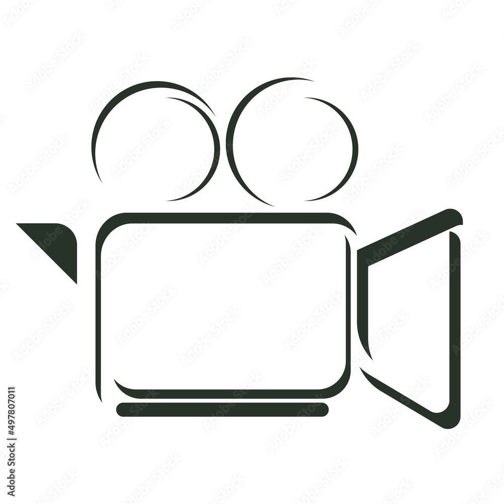 Illustration of a video camera icon. Vector movie cinema symbol Illustration of a video camera icon. Vector movie cinema symbol
