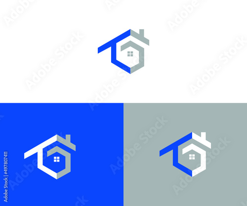 t real estate logo design