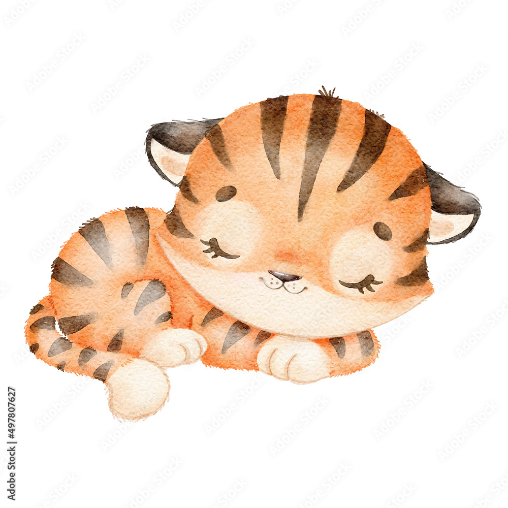 fluffy cartoon tiger