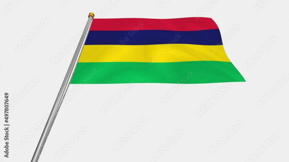 A loop video of the Mauritius flag swaying in the wind from below. A loop video of the Mauritius flag swaying in the wind from below.