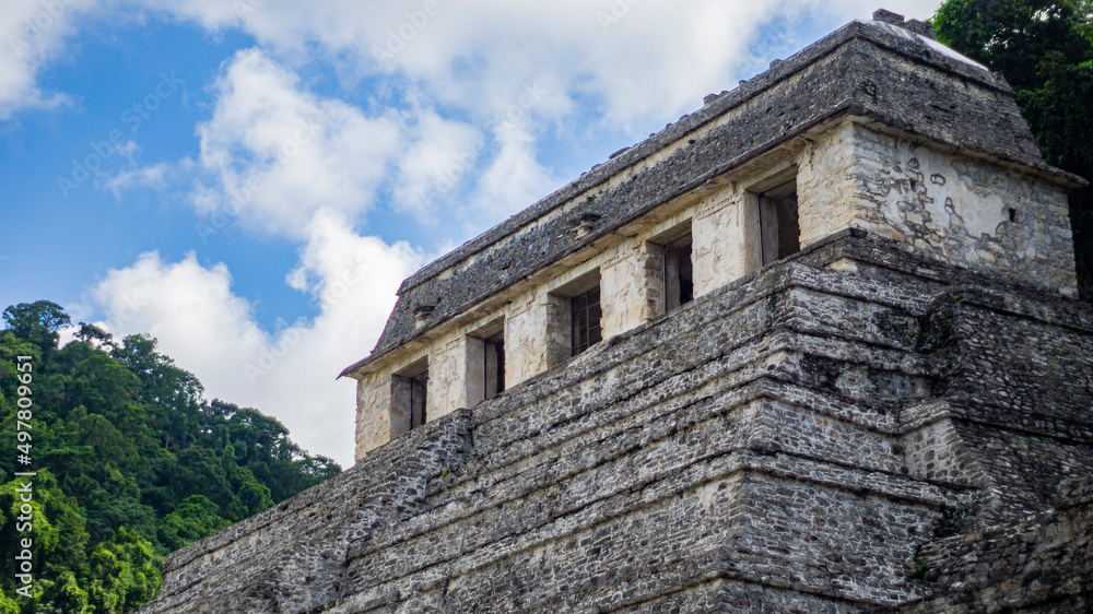 ancient Mayan ruins in the jungle of Chiapas, Mexico ancient Mayan ruins in the jungle of Chiapas, Mexico