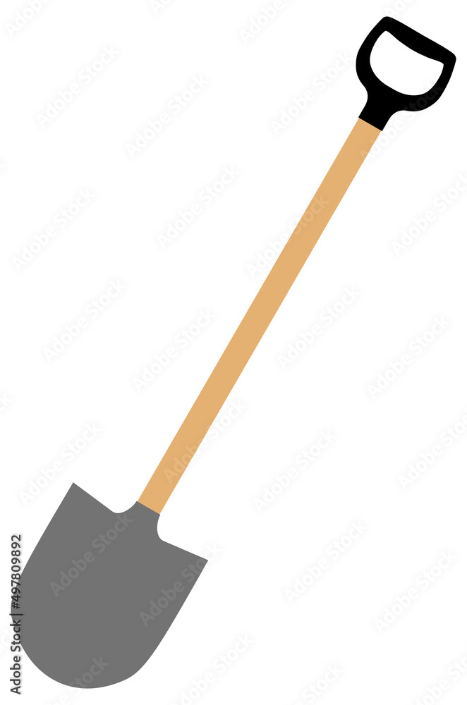 Shovel icon. Flat style. Construction tool vector illustration isolated on white background.