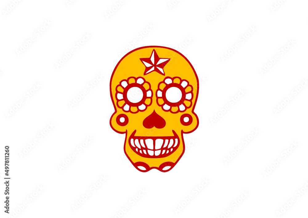 Fototapeta premium crâne de tete de mort mexicano