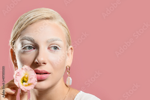 Beautiful young woman with ...