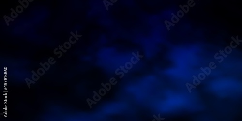 Dark BLUE vector pattern with clouds.