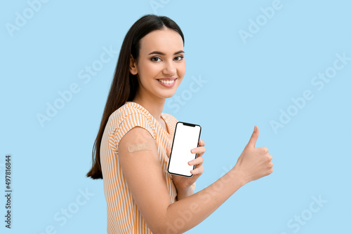 Young woman with applied me...