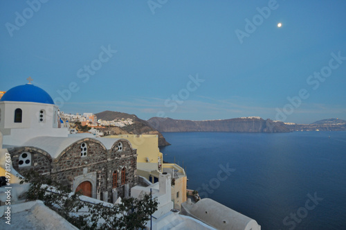 View of Oia town in Santorini island in Greece -Greek landscape