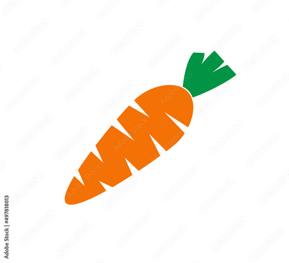 Carrot icon vector logo design template Carrot icon vector logo design template