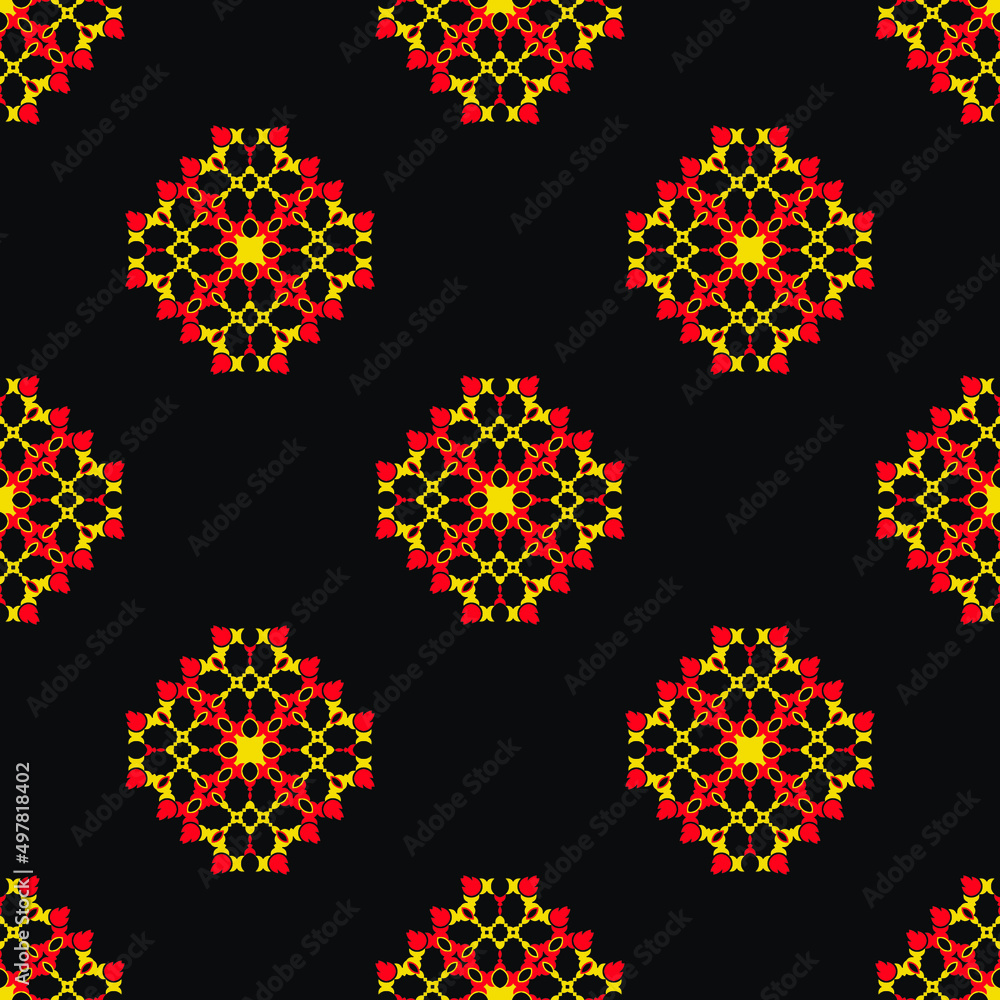 Classic Pattern Ornament, Decorative Seamless Geometric Pattern for Design Wallpaper, Fashion Print, Trendy Decor, Home Textile, Retro Decor Vector Illustration.	
