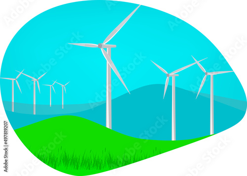 山中の風力発電