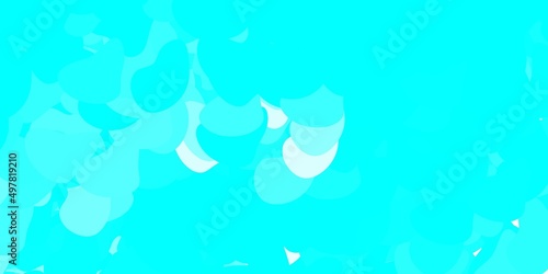 Light blue, green vector backdrop with chaotic shapes.