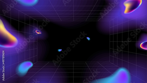 mesh gradient metaverse freeform floating vector object background for poster and presentation pitch deck