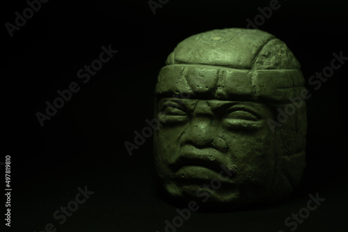 stone monuments such as the colossal heads are the most recognizable feature of Olmec Mexican culture photo