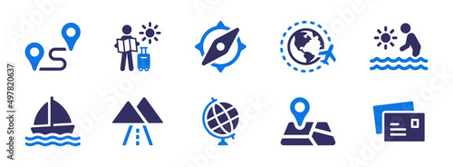 Travel icon set. Tour tourism symbol vector illustration.