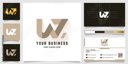 Letter WZ or W7 monogram logo