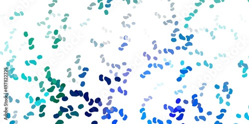 Light blue vector template with abstract forms.