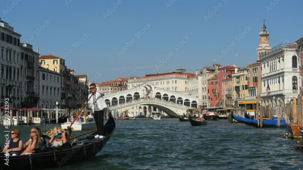 Time lapse of the Grand Canal towards the Rialto bridge, Venice Time lapse of the Grand Canal towards the Rialto bridge, Venice