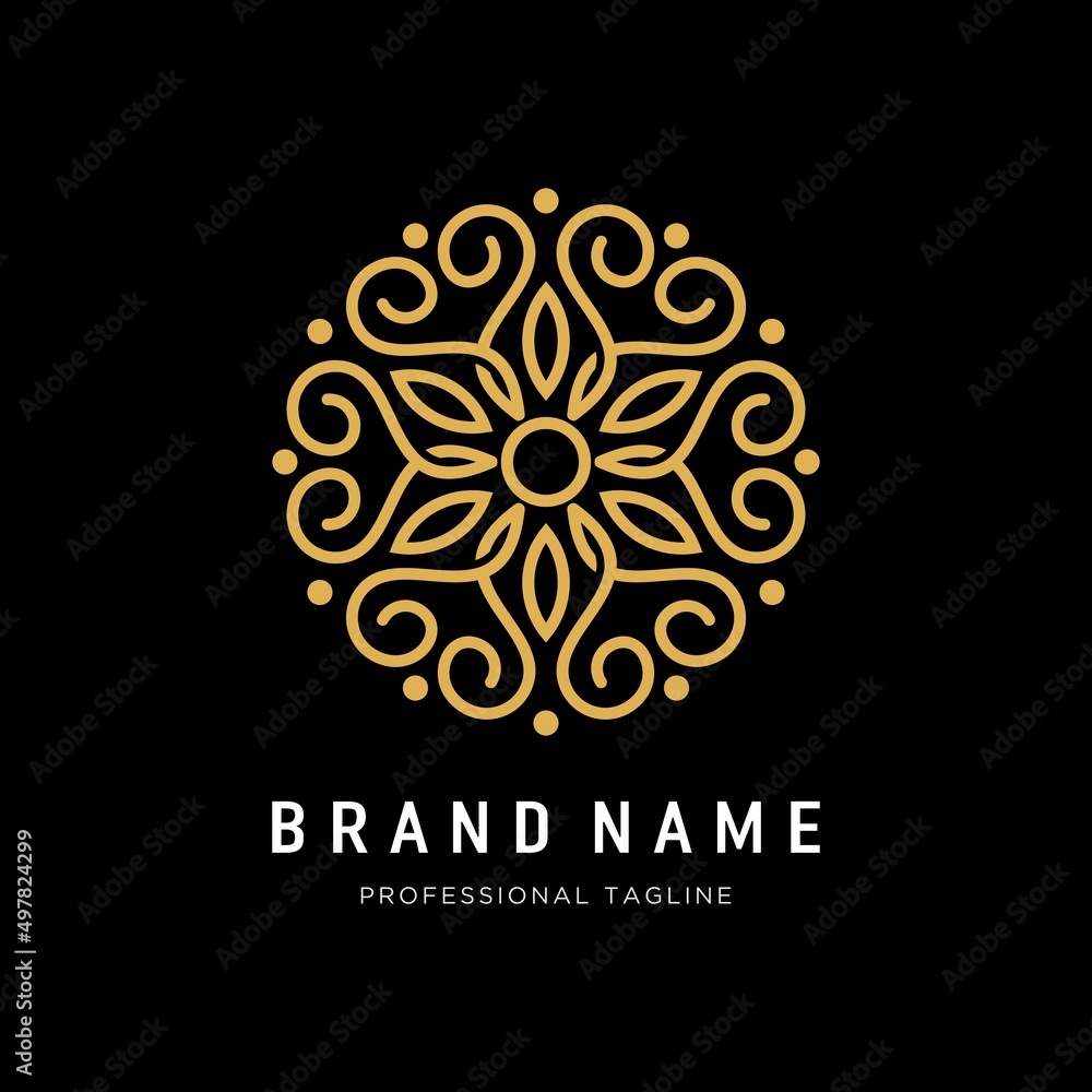 Flower ornament logo design template Premium Vector, Abstract ornament logo mandala flower swirl icon vector design. Elegant premium art deco ornament vector logotype symbol. Flower ornament logo design template Premium Vector, Abstract ornament logo mandala flower swirl icon vector design. Elegant premium art deco ornament vector logotype symbol.