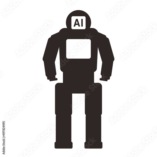 Smart robot machine, vector illustration