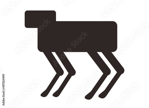 Dog robot machine, vector illustration