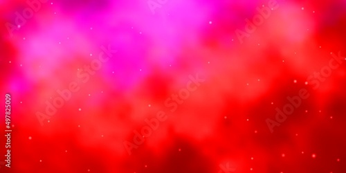 Light Pink  Red vector layout with bright stars.