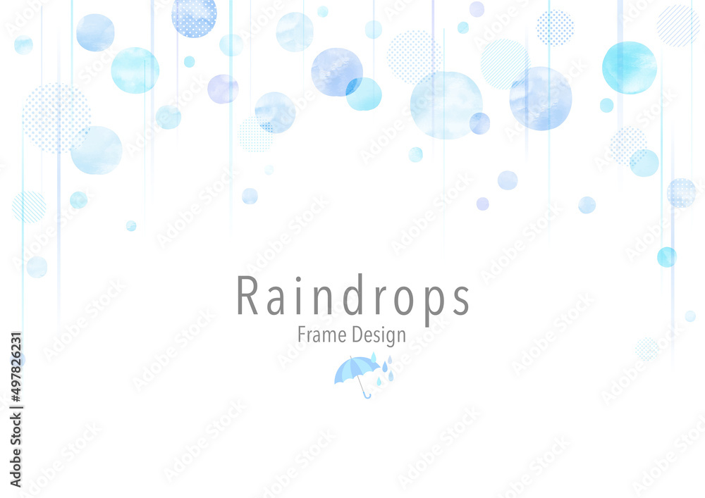 水彩梅雨の背景フレームstock Vector Adobe Stock 水彩梅雨の背景フレームstock Vector Adobe Stock