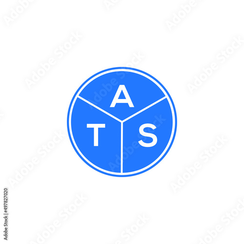 ATS letter logo design on white background. ATS creative circle letter logo concept. ATS letter design.  © Faisal