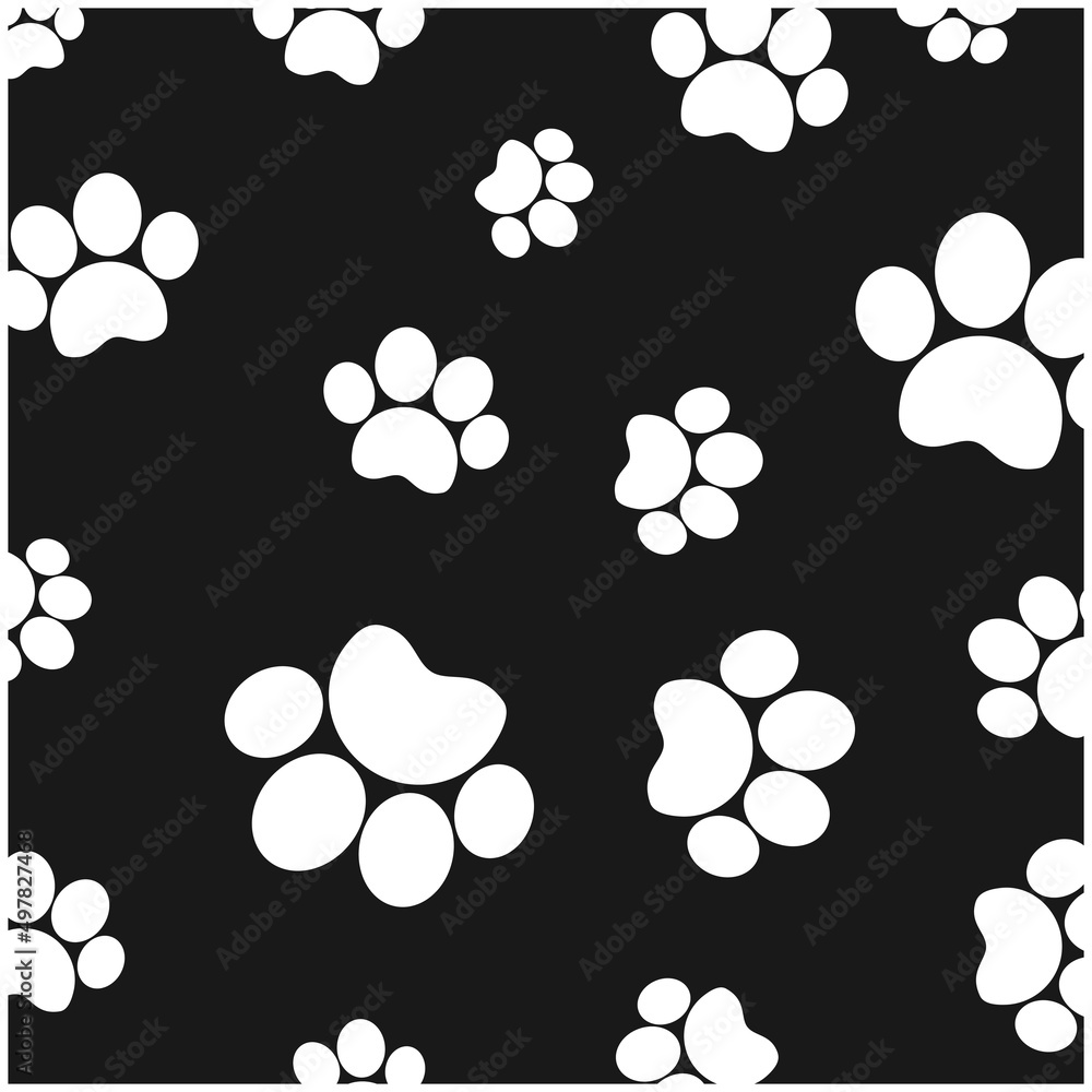 Fototapeta premium dog footprint background vektor