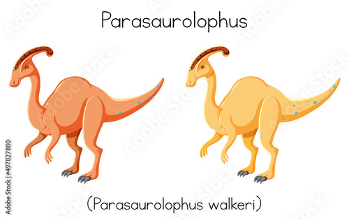 Wordcard design for parasaurolophus