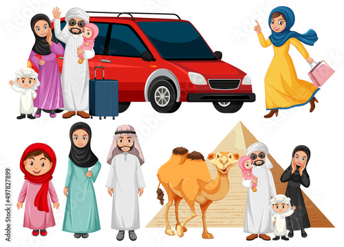 Arabic people with car