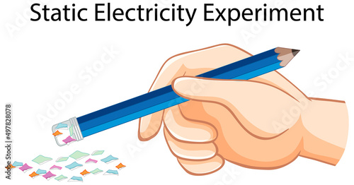 Static electricity experiment with pencil and papers