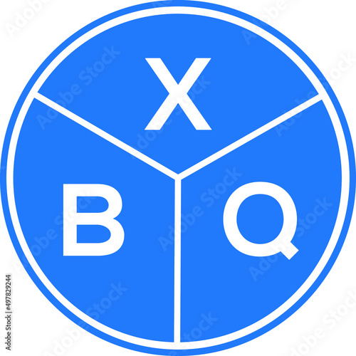 XBQ letter logo design on black background. XBQ  creative initials letter logo concept. XBQ letter design. photo
