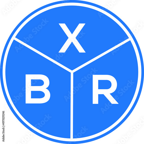 XBR letter logo design on black background. XBR  creative initials letter logo concept. XBR letter design. photo