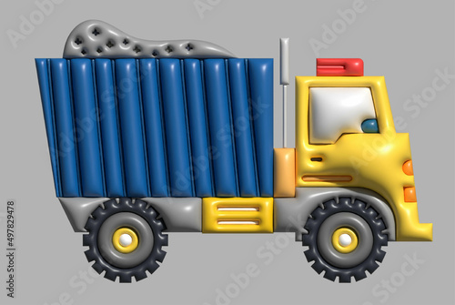 3D equipment transportation construction machinery