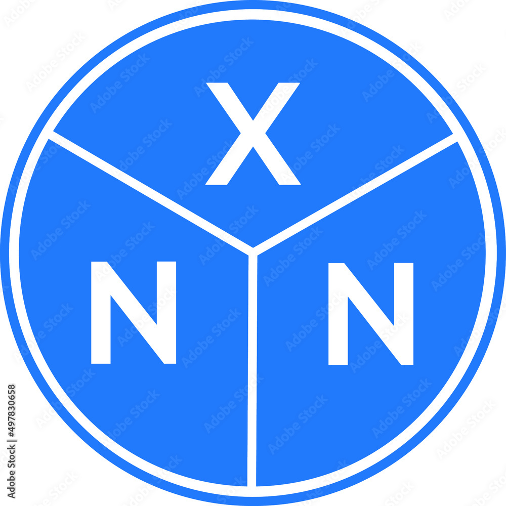 Fototapeta premium XNN letter logo design on black background. XNN creative initials letter logo concept. XNN letter design.