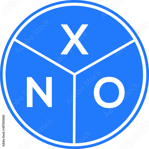XNO letter logo design on black background. XNO  creative initials letter logo concept. XNO letter design. photo