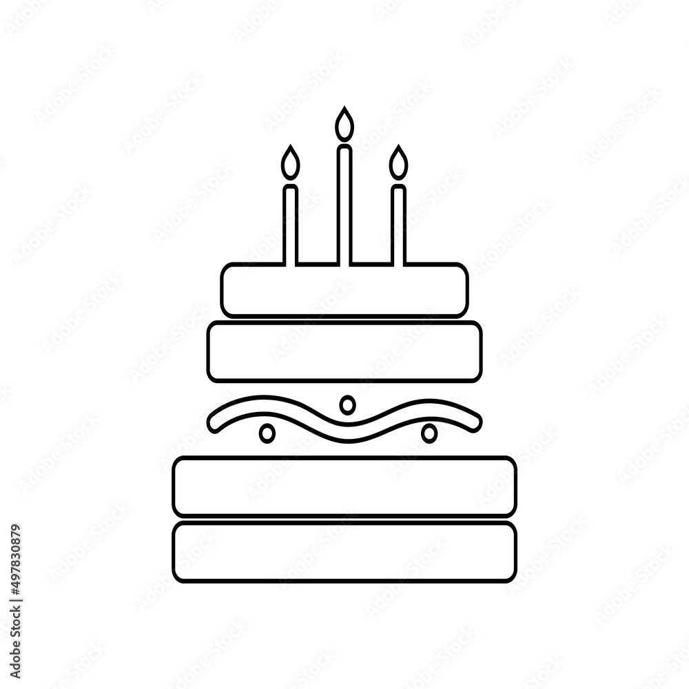 cake icon logo design illustration image cake icon logo design illustration image