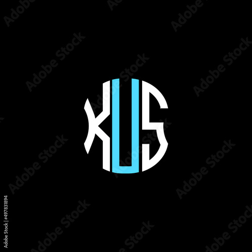 KUS letter logo creative design with vector graphic