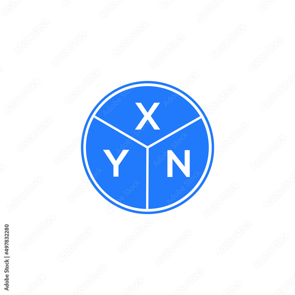 XYN letter logo design on white background. XYN creative circle letter logo concept. XYN letter design. XYN letter logo design on white background. XYN creative circle letter logo concept. XYN letter design.