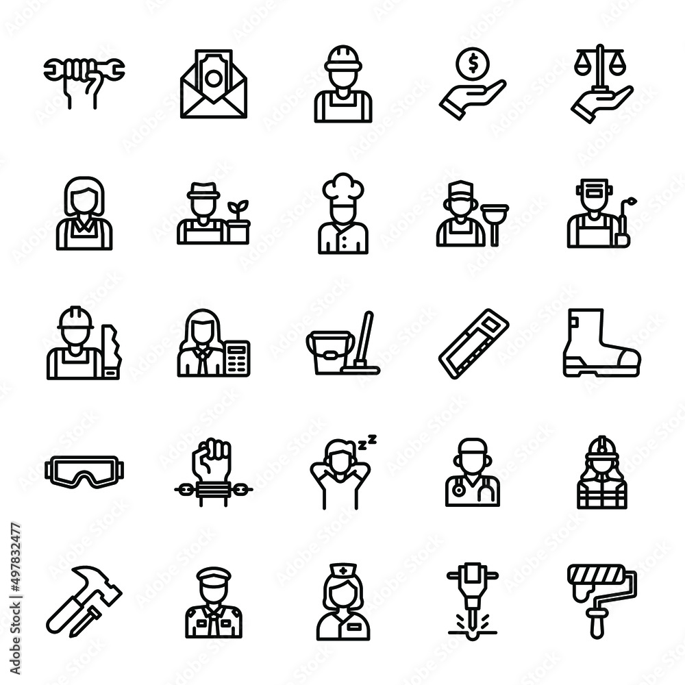 labour day icon illustration vector graphic