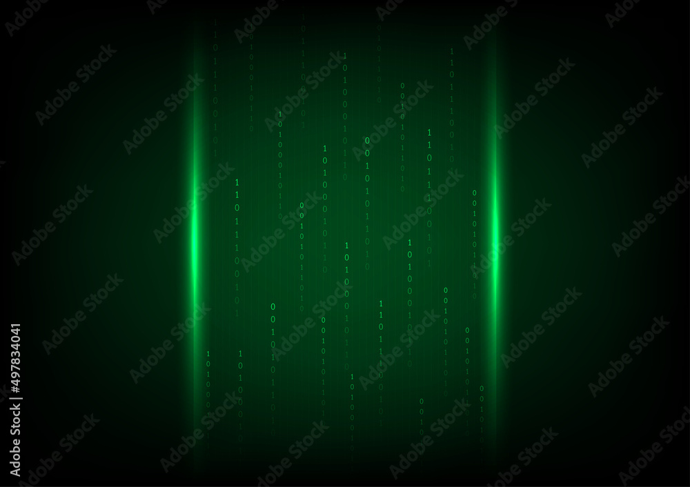 Obraz premium binary command matrix style background